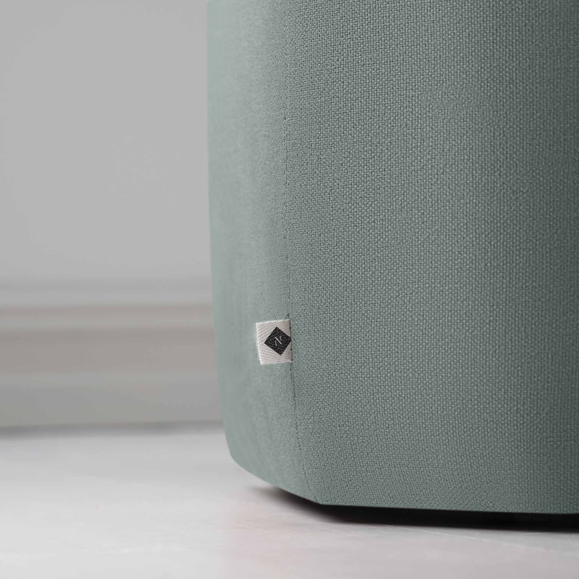 Thither Hexagonal Ottoman in Laidback Linen Mineral - Image 6