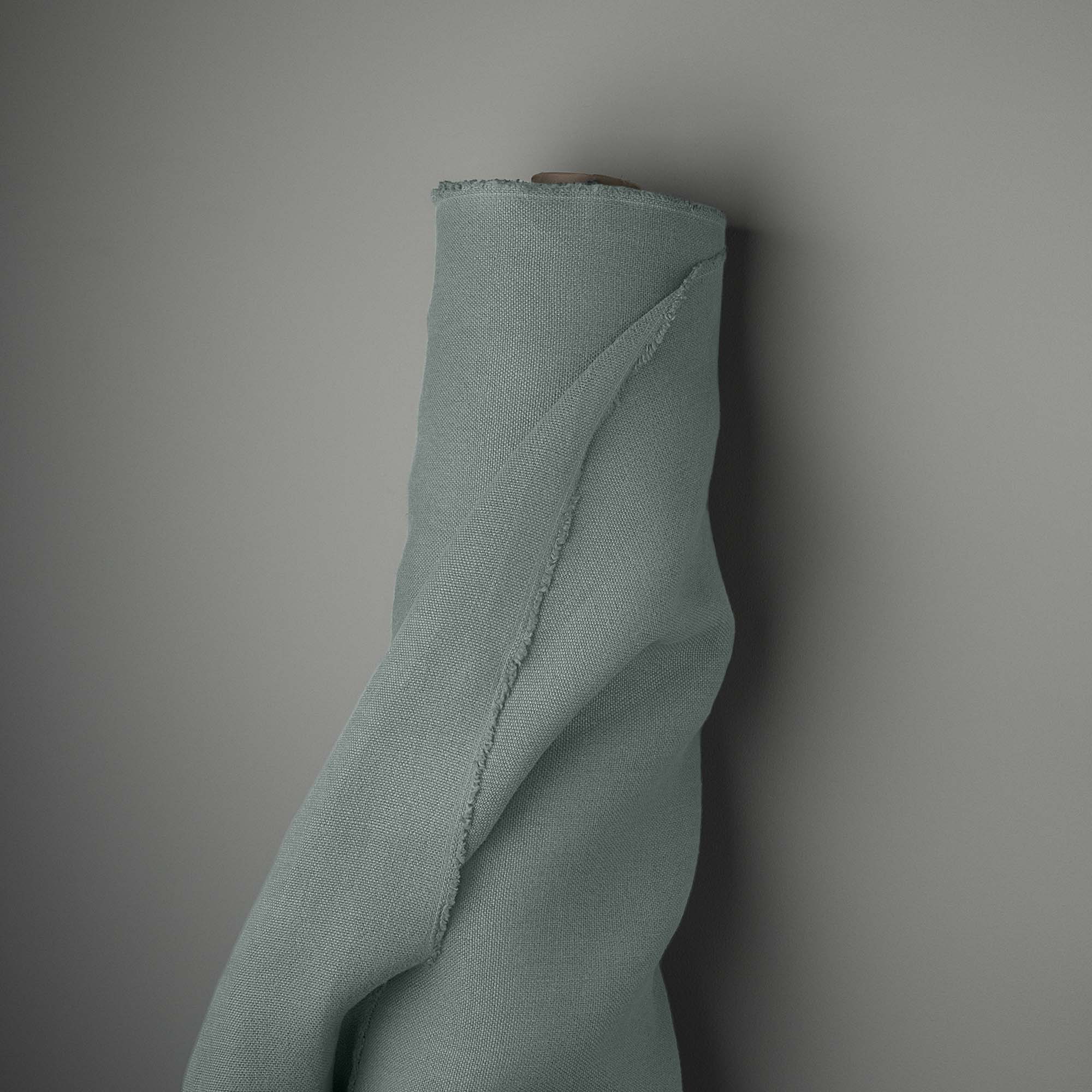 Thither Hexagonal Ottoman in Laidback Linen Mineral - Image 8