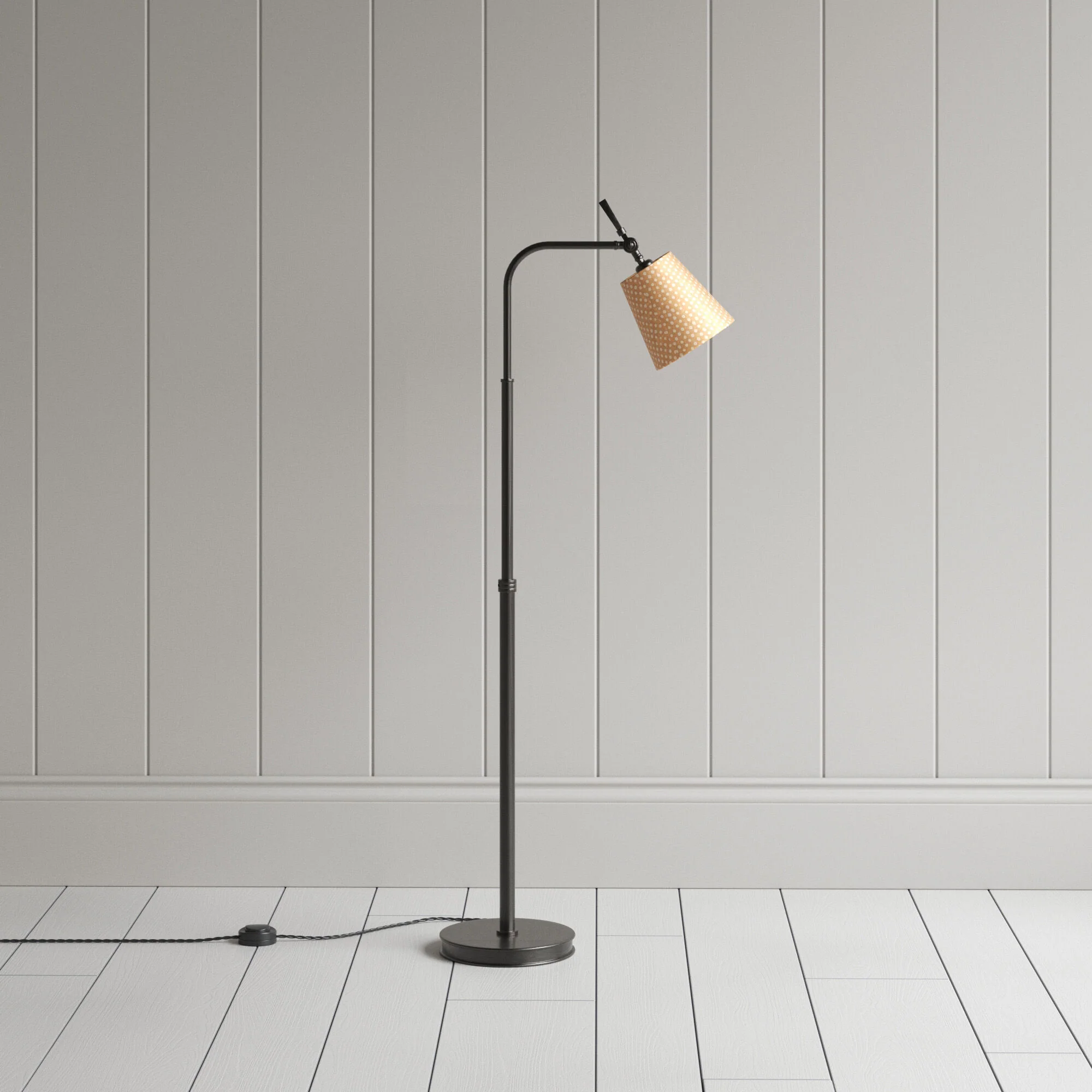 To The Point Fixed Height Floor Lamp Base in Waxed Brass - Image 12