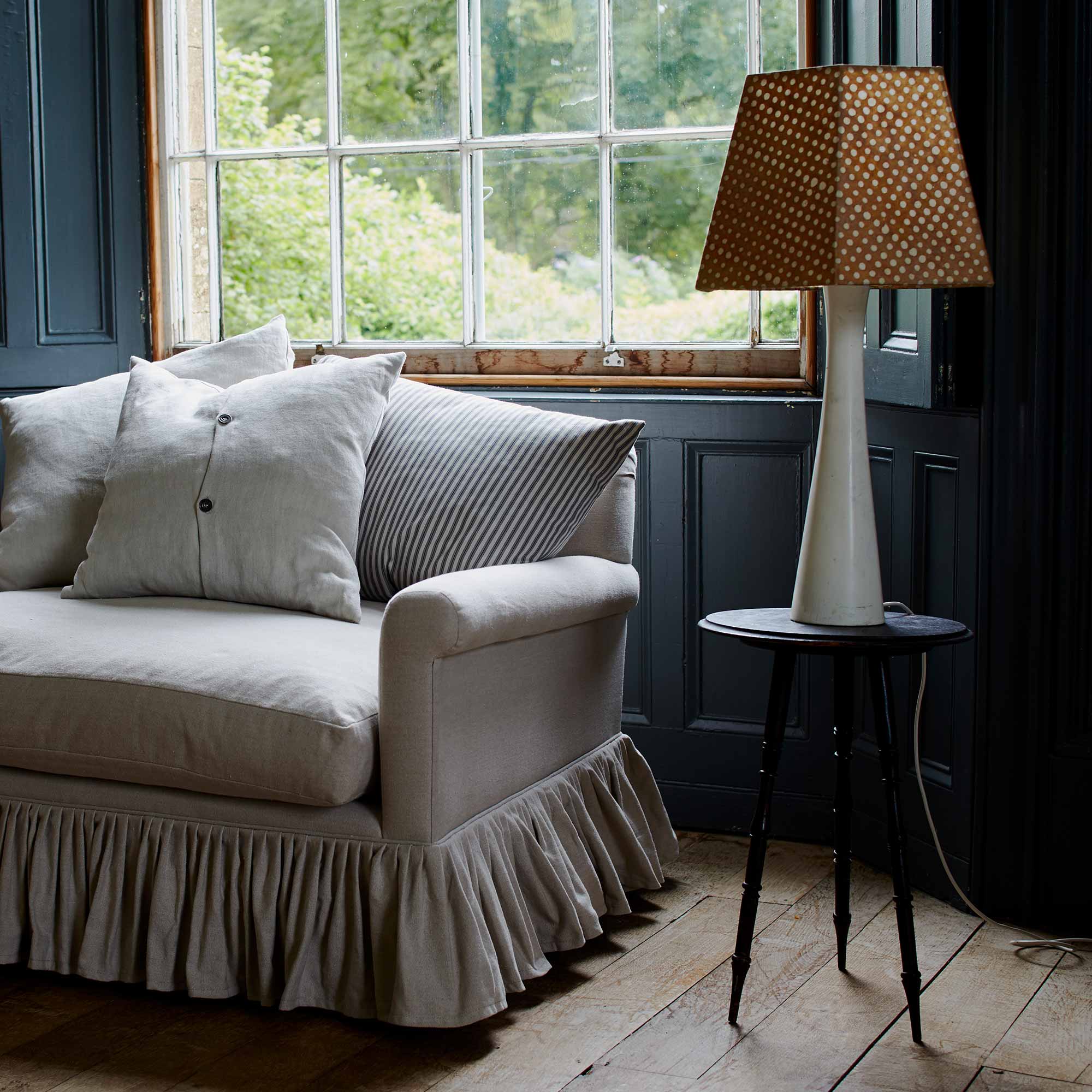 Townhouse Hexagonal Lamp Shade in Dotty Tan - Image 2